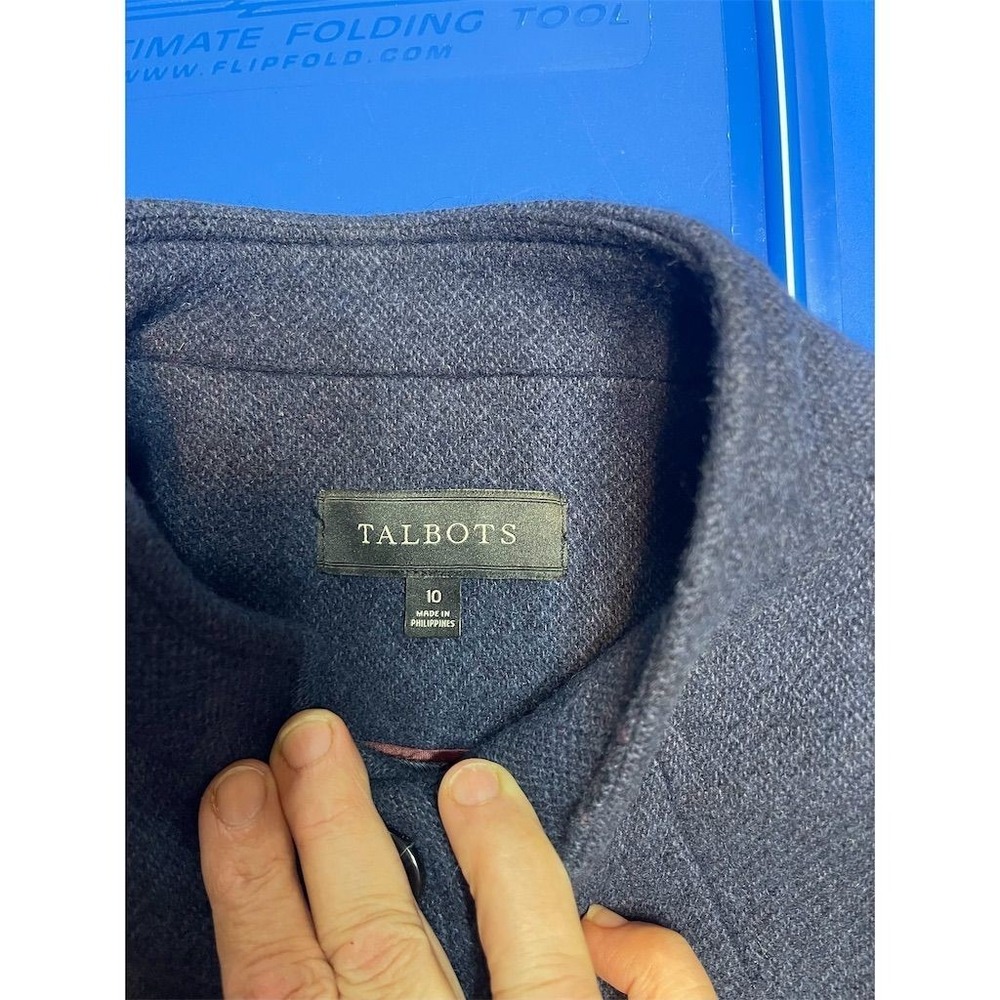 Talbots Women's Blue Wool Blend Jacket Size 10 M Casual Short Length - Picture 2 of 10